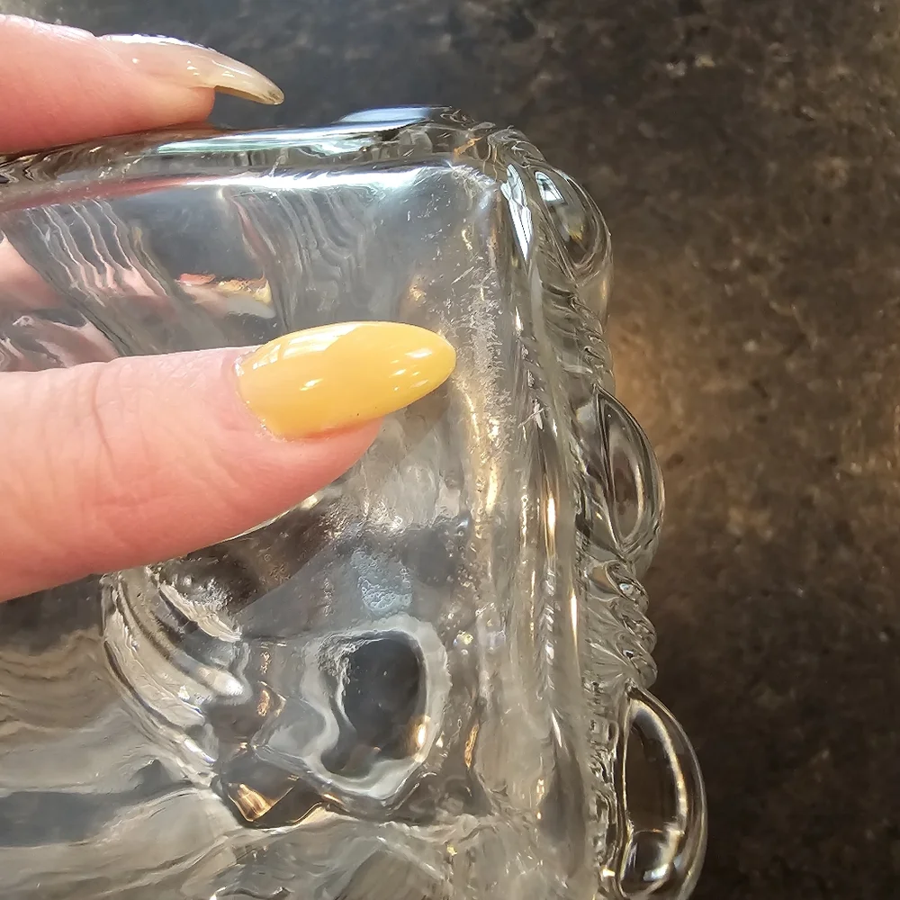 Vintage '30s-40s MCM Fostoria Sunray hand blown glass 